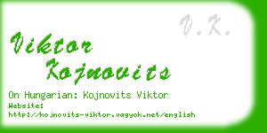 viktor kojnovits business card